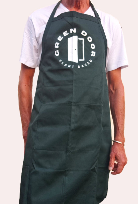 Green Door Plant Based | Aprons | Full Length or Half Length | Two Waist Pockets